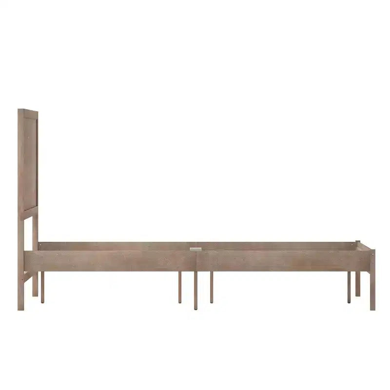 Merrick Lane Solid Wood Platform Bed with Wooden Slats and Headboard, No Box Spring Needed