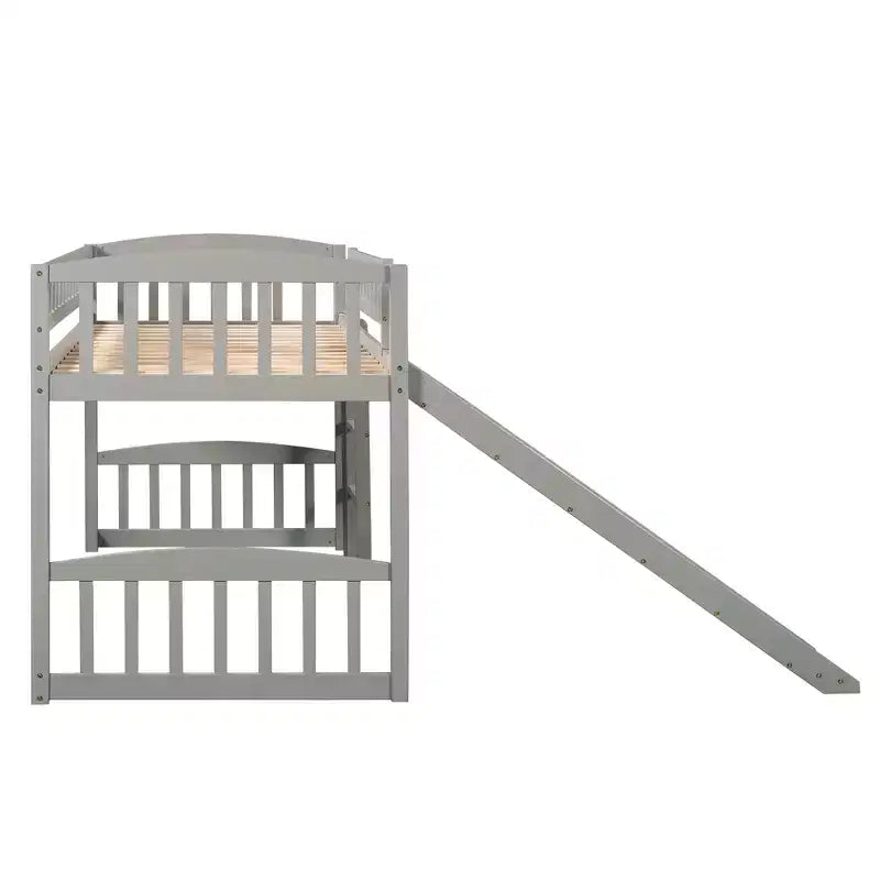 Twin Size Loft Bed with Slide and Ladder - ModernLuxe