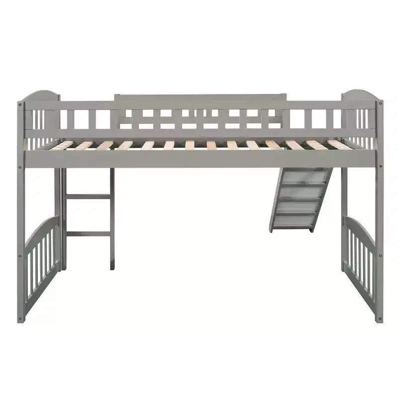 Twin Size Loft Bed with Slide and Ladder - ModernLuxe