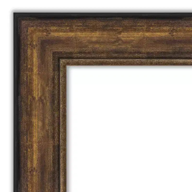 Amanti Art Ballroom Bronze Non-Beveled Bathroom Wall Mirror