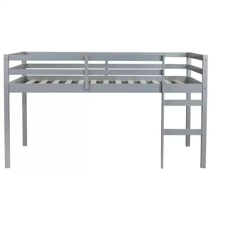 Full Size Wood Loft Bed with Ladder-ModernLuxe