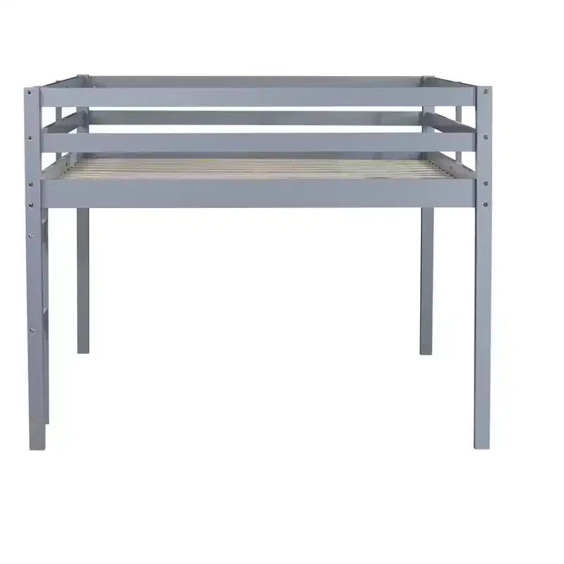 Full Size Wood Loft Bed with Ladder-ModernLuxe