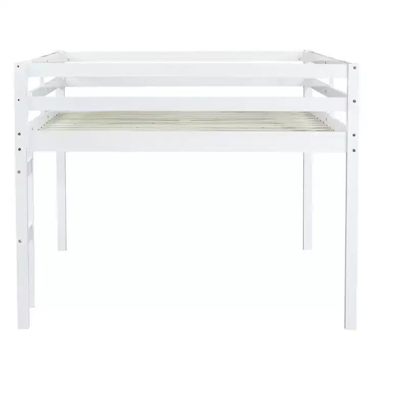 Full Size Wood Loft Bed with Ladder-ModernLuxe