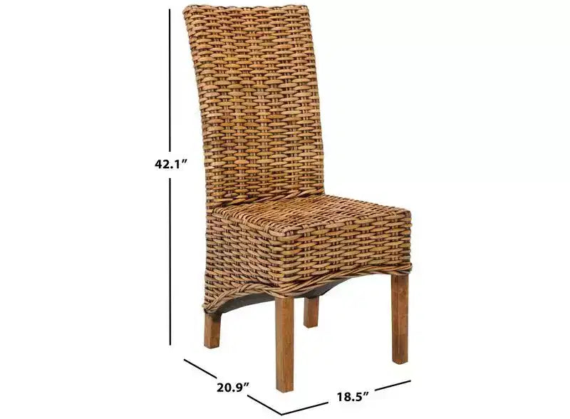 Isla Side Chair (Set of 2) - FOX6506 - Brown/Teak Brown - Safavieh Couture
