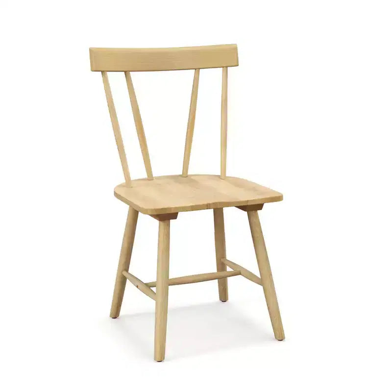 Costway Dining Chairs Set of 2 Windsor Chairs Wood Armless Chairs with Solid Rubber Wood Black/White/Natural