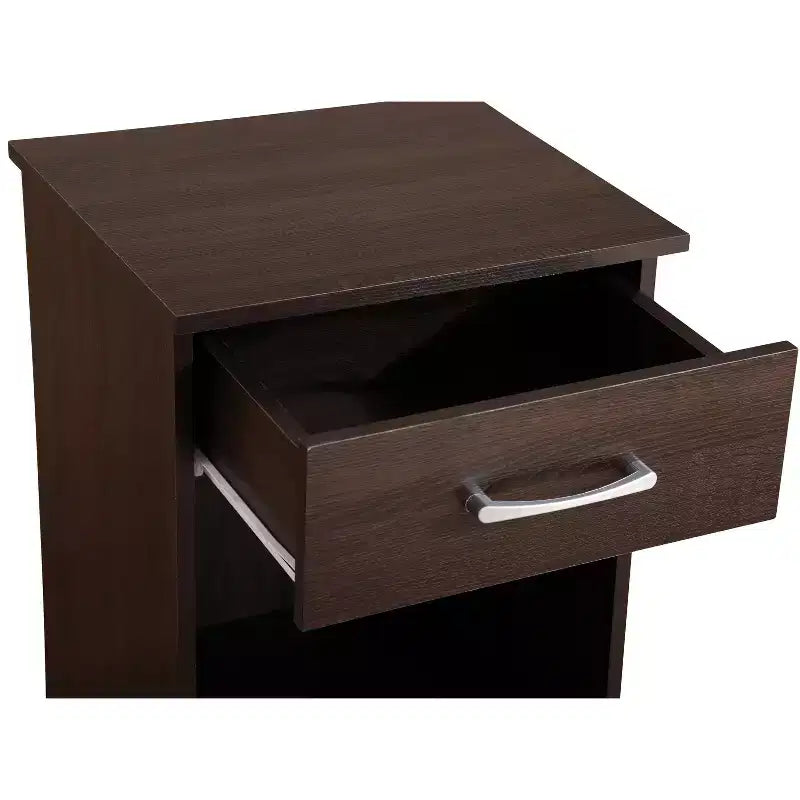 Passion Furniture Lindsey 1-Drawer Nightstand (24 in. H x 18 in. W x 16 in. D)