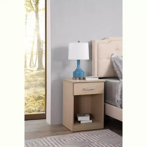 Passion Furniture Lindsey 1-Drawer Nightstand (24 in. H x 18 in. W x 16 in. D)
