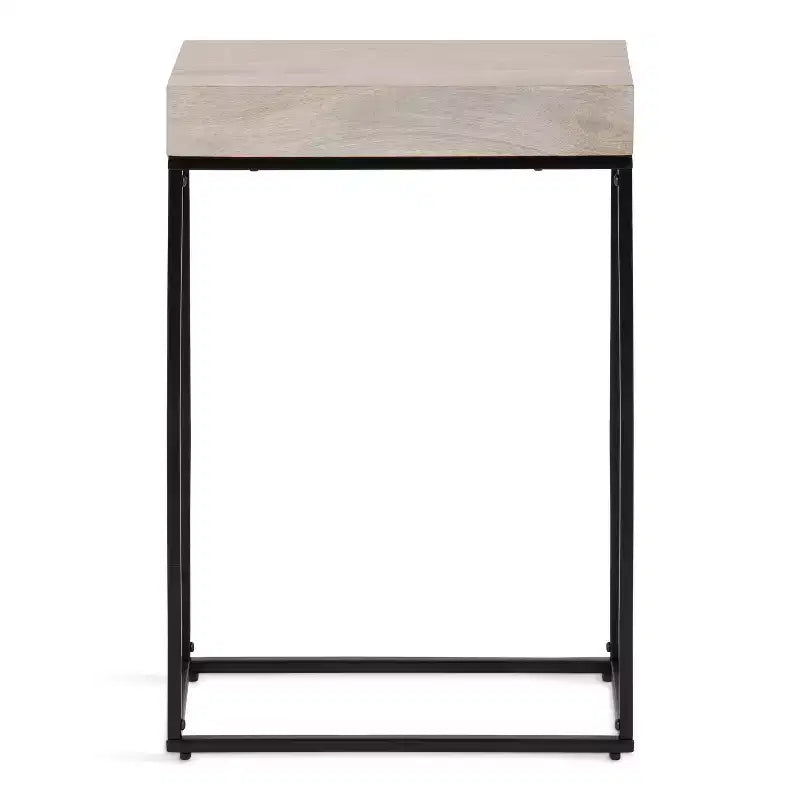 Kate and Laurel Karlsen Wood and Metal Slim Side Table
