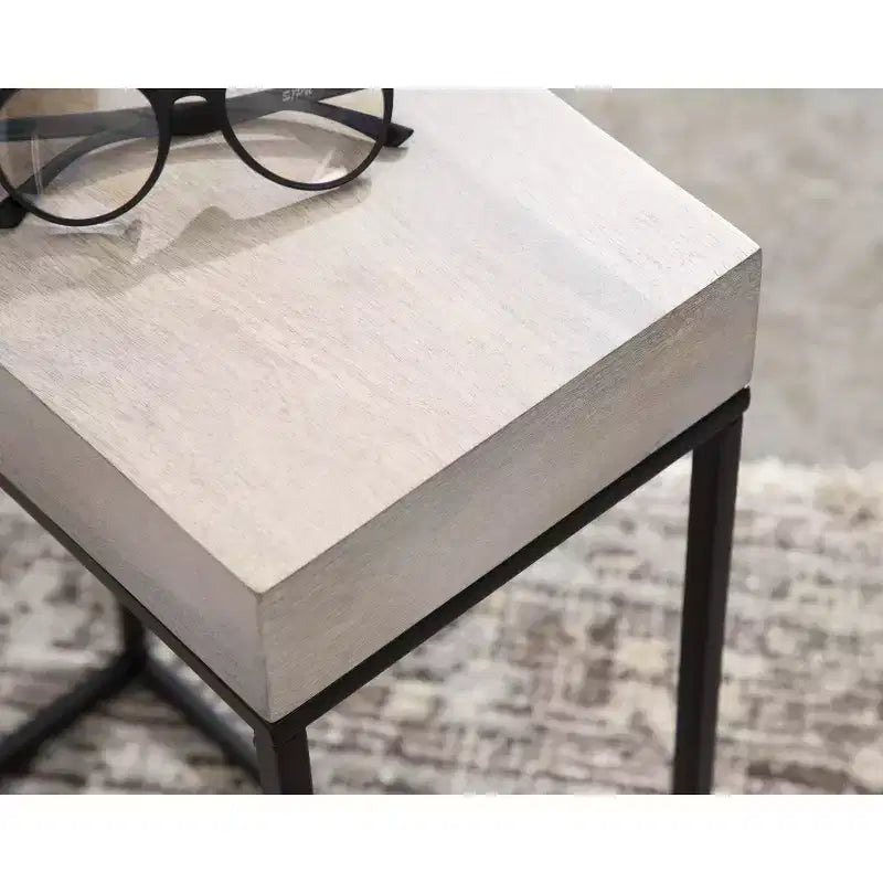 Kate and Laurel Karlsen Wood and Metal Slim Side Table