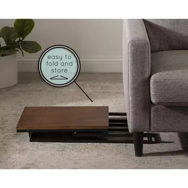 Kate and Laurel Lockridge Rectangle Wood C Table, 19x12x27, Walnut Brown